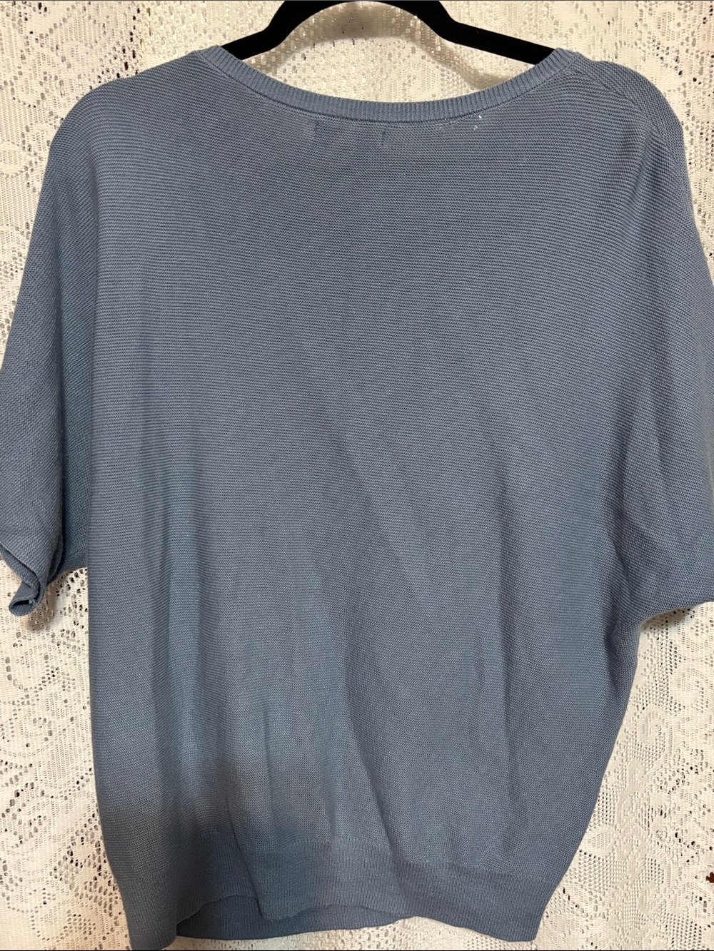 Quince Light Blue Women's organic cotton Knit Top Size M - Picture 3 of 3